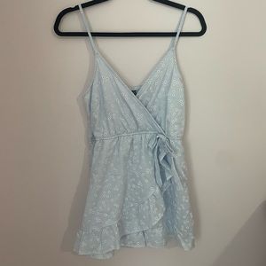 BRAND NEW Wild Fable Light Blue Romper with Bow Ribbed Back